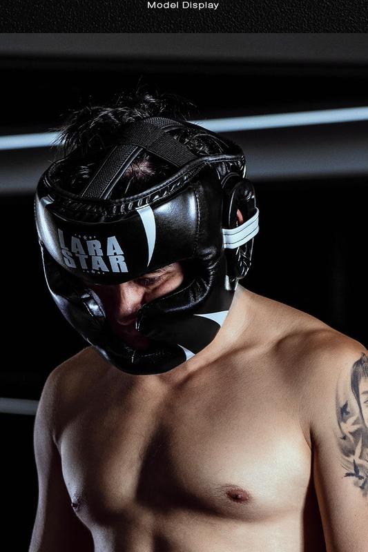 Product Introduction of Laura Star 3133 Boxing Head Guard Taekwondo Helmet Men and Women Sanda Muay Thai Fighting Training 7