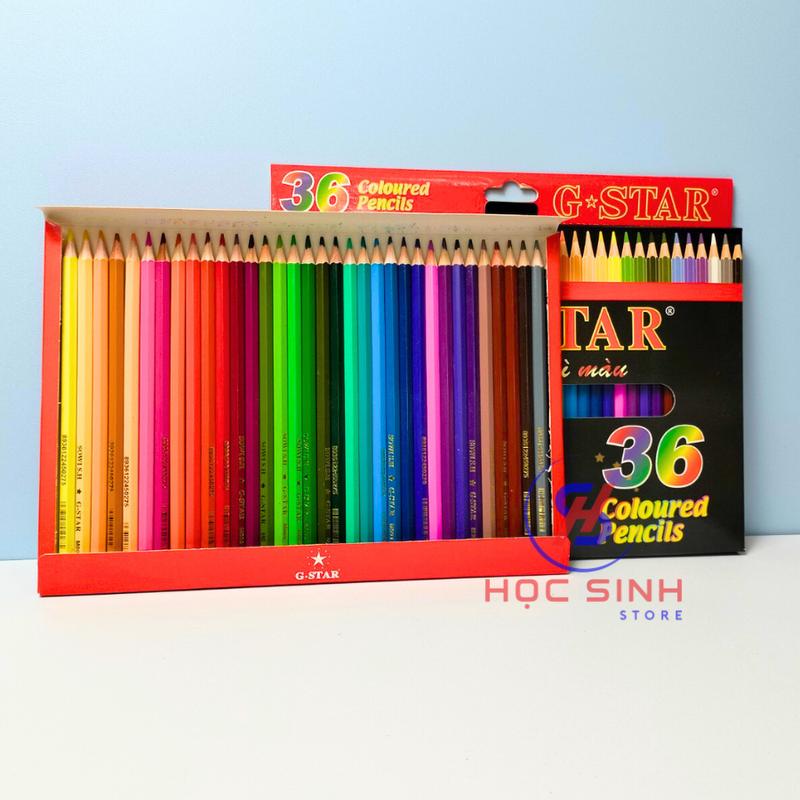 Hộp 36 Cây Bút Chì Màu Thân Gỗ Hình Con Thỏ G-Star, Màu Đẹp, Dễ Chuốt