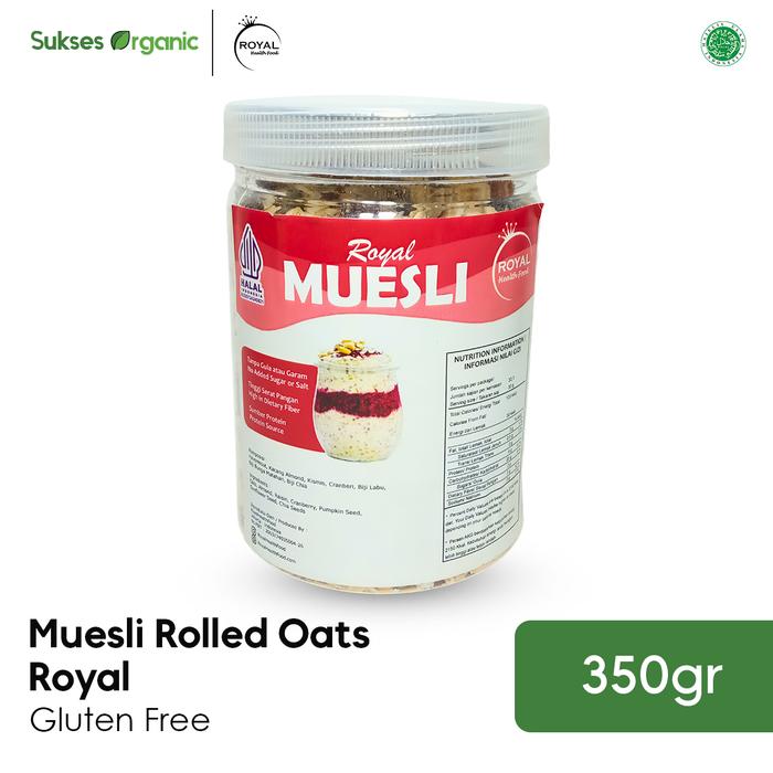 Gambar Muesli Rolled Oats JAR Royal 350gr dari Sukses Organic Kota Tangerang Selatan Tokopedia