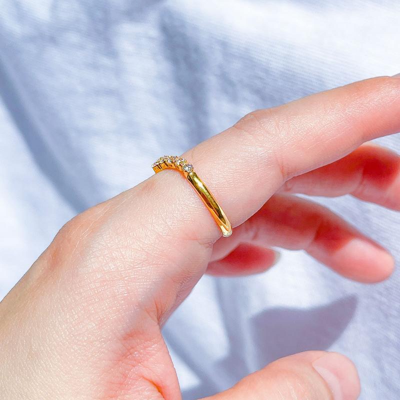 Cincin aurel V permata kadar 16k 3