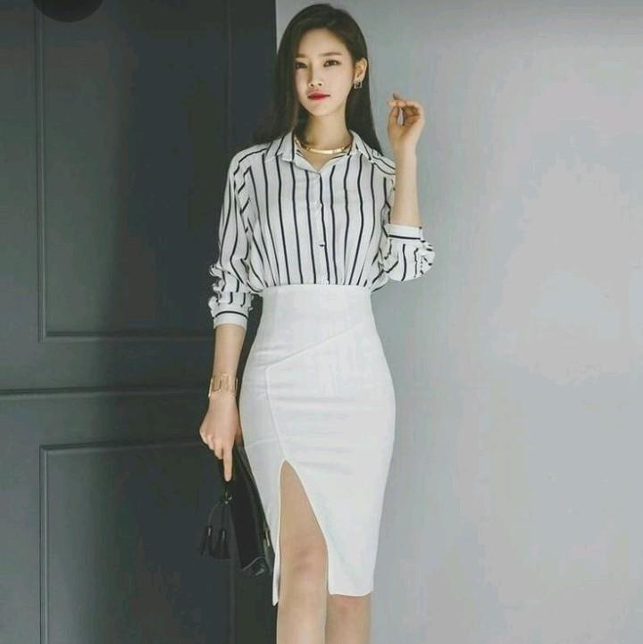 rok midi skirt Korean style kantoran - Shop | Tokopedia