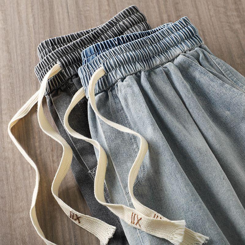 Quần Thường Ngày Cho Nam, Phong Cách Mỹ, Quần Short Denim Mỏng Mùa Hè, Hợp Xu hướng, Ins Dễ Phối Đồ, Dáng Rộng Vừa Vặn, Có Thể Mặc Ngoài Trời Menswear 3