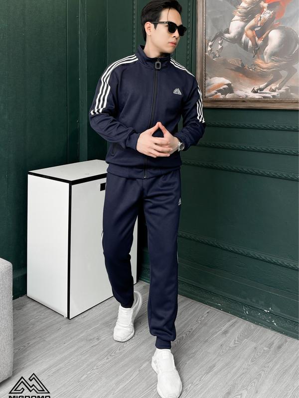 Bộ Quần áo Thể thao Nam Dài Tay 2 Lớp vải Nỉ Lót LÔNG NHUNG Dày dặn, Không Phai Xù Phù hợp thời tiết lạnh sâu