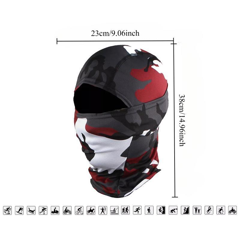 Product Introduction of Balaclava Tactical Camo Face Mask, 1 Piece UV Protective Windproof Face Cover for Women Men Hunting Fishing Motorcycle Sun Hood Cover 1
