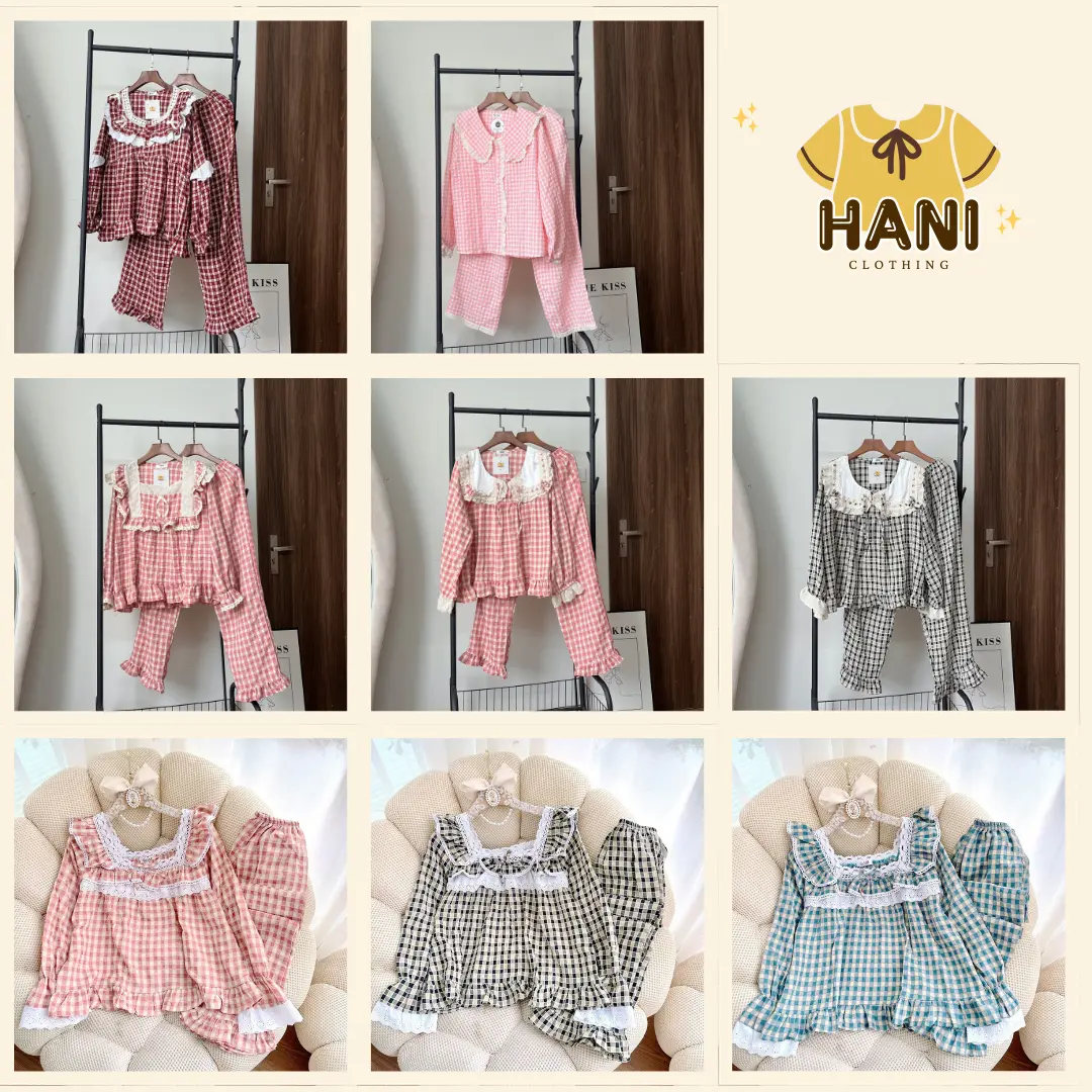 (SALE LẺ MÀU - LẺ SIZE)Bộ Đồ Ngủ Nữ Pijama Đũi Nhung Tiểu Thư HANI HK Thiết Kế Đáng Yêu Chất Mềm Mịn Mát