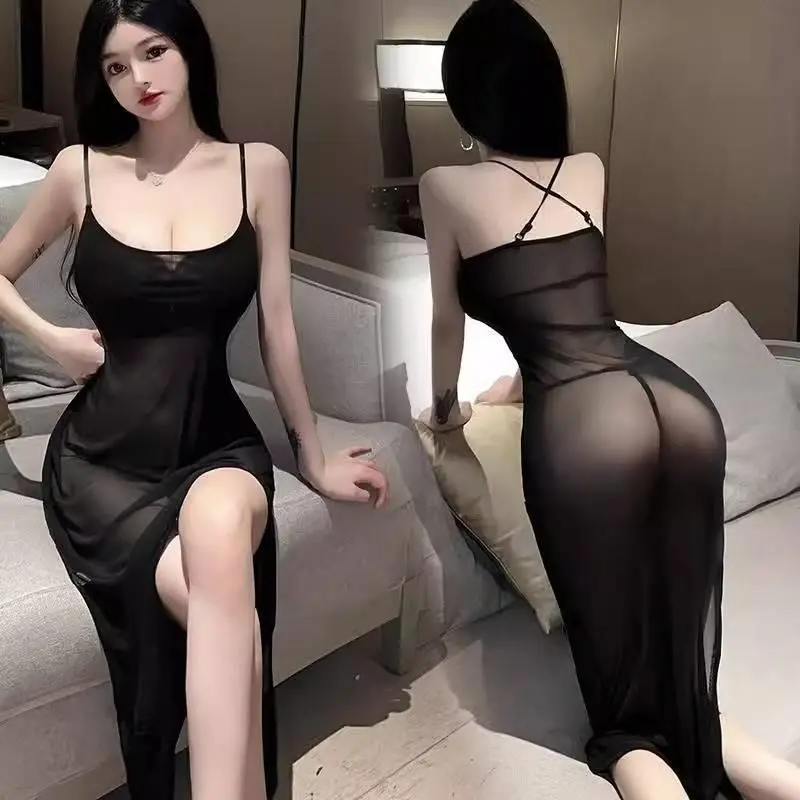 Bộ Đồ Ngủ Áo Yếm Thời Trang, Gợi Cảm, Ôm Vừa Vặn, Váy Dài, Thích Hợp Cho Ngực Nhỏ Hàng Mới Về Năm 2025