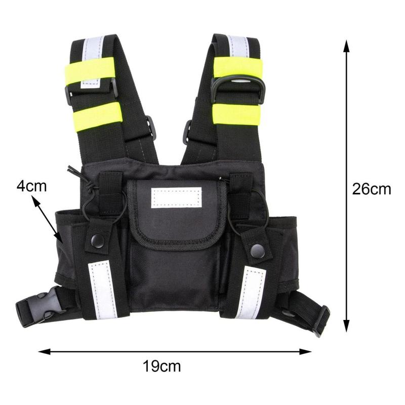 Product Introduction of Radio Shoulder Holster Chest Harness Holder Vest Rig Chest Front Pack Pouch Professional Walkie Talkie Case Durable Adjustable 0