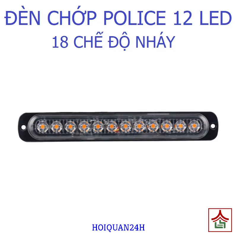 Đèn Chớp Nháy 12 Led Đỏ Xanh