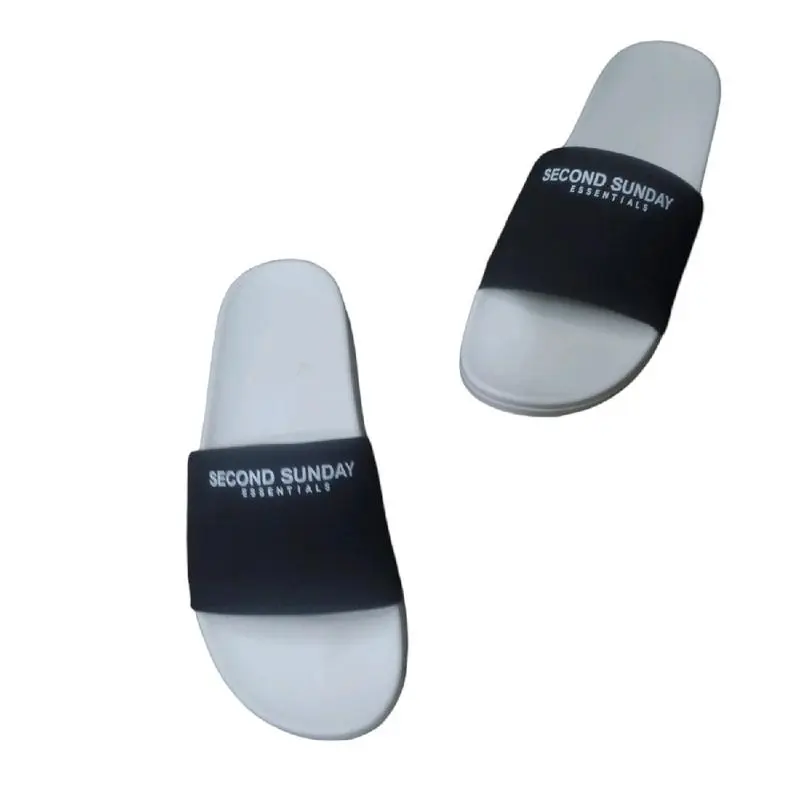 Dép Second Sunday Essentials Quai Ngang Nam Nữ Bản Cao Cấp kiểu dáng Hàn Quốc 'hot' Slipper DeP Đế Bằng DéP Dép Lê Leather 5