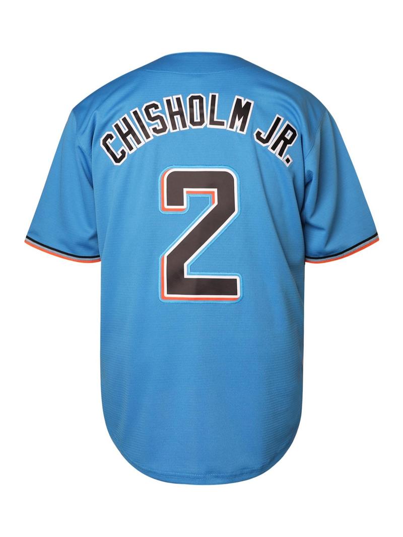 Product Introduction of Men's Letter & Number Embroidery Button Front Baseball Jersey, Breathable Sports Jersey, Casual Sportswear for Competition Training 3