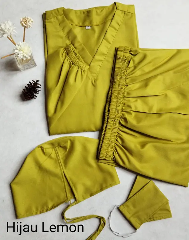 [RatuHijabCilacap] Baju Ok Dokter / Baju Jaga Perawat / Baju Jaga Petugas Nakes / Baju Oka Lengan Panjang Karet Bahan Toyobo Celana Wanita 4
