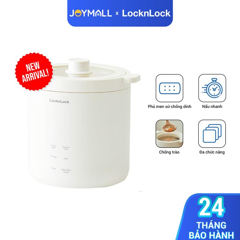  Nồi Cơm Điện Mini Bianco LocknLock EJR314IVY 0.6L Hàng Chính Hãng Đa Chức Năng Phủ Men Sứ Nấu Nhanh - JoyMall Nấu Cơm Cooker noicomdien  mini 