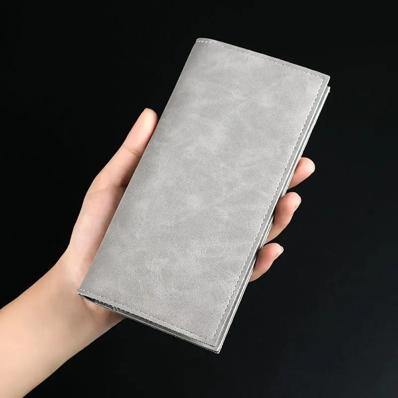 Ví Nam, Dài Trung Bình Siêu Mỏng, Thanh Niên, Nhiều Khe Cắm Thẻ, Ví Đi Chơi Kẹp Thẻ, Ví Một Mảnh Mới Da Wallet Đồng Chữ Nhật không rửa đẳng cấp 4