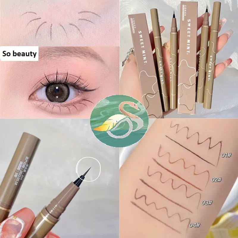 (Siêu rẻ) Bút Kẻ Mắt Nước, Bút kẻ Bọng Mắt SWEET MINT đầu mảnh 0.05mm Lâu Trôi bền màu Km27 S321124456441