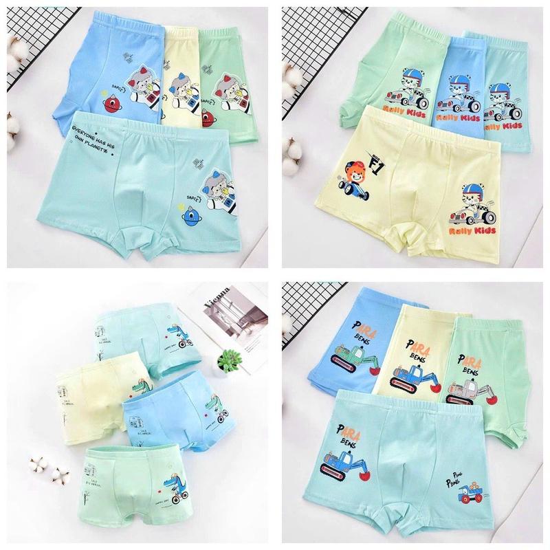 Sét 5-10 quần lót đùi,Quần chip đùi bé trai hoạ tiết hoạt hình