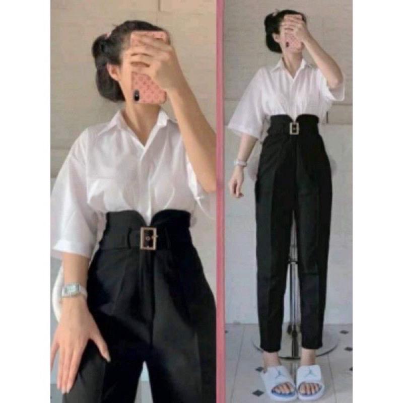 Product Introduction of Quần tây đen đai cao mã 242 , áo sơ mi đi học 2