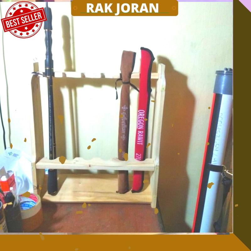 Rak Joran Pancing 6 slot Non Vernis Jat belanda i 2