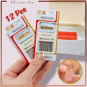 12 Pcs Jarum Jahit Tangan Gold-Eye Milliners Regal