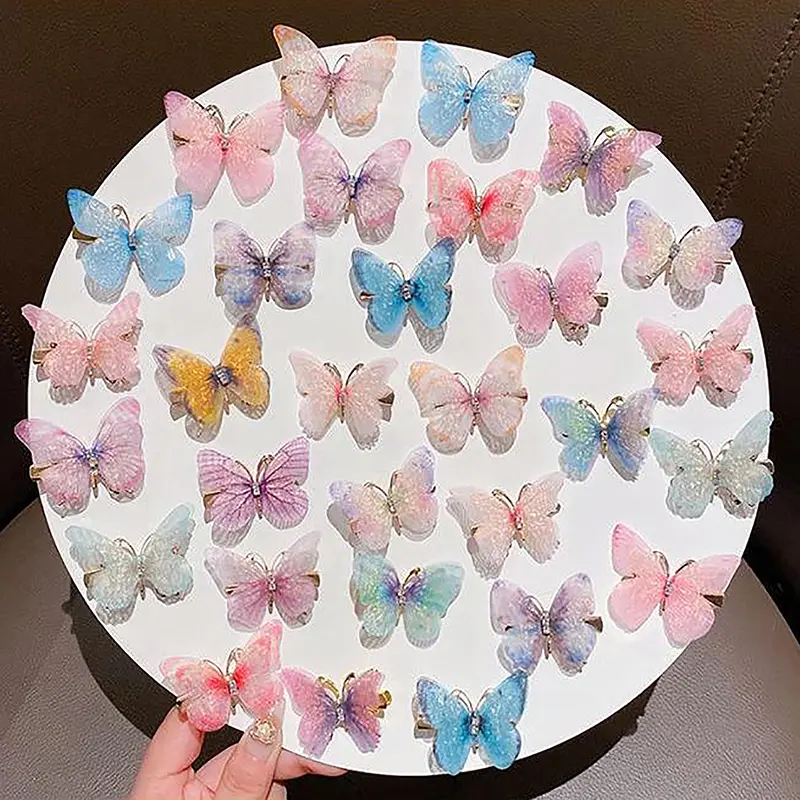 Kẹp Tóc Hình Bướm, Đầy Màu Sắc Ngẫu Nhiên, Dành Cho Bé Gái Và Phụ Nữ, Kẹp Tóc, Đồ Trang Trí Tóc Ngọt Ngào, Phụ Kiện Cài Tóc Cầu Vồng, Phụ Kiện Tóc Thời Trang 7