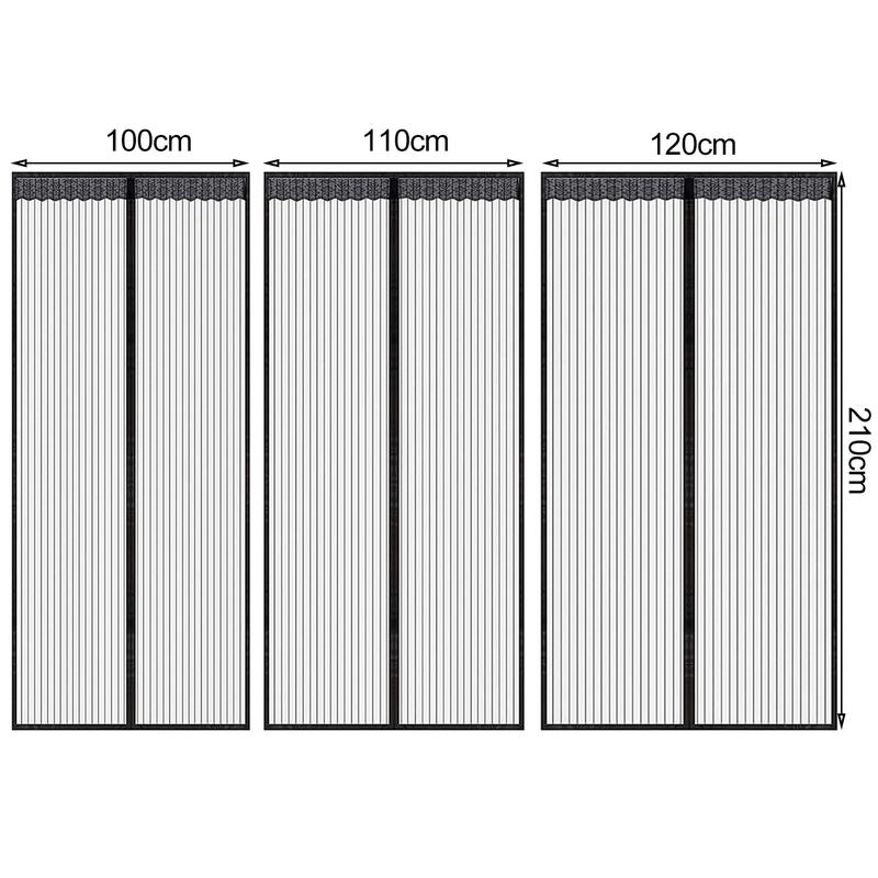 Product Introduction of Mosquito Door Curtain Magnetic Fly Screen with Fastener Tape Easy to Install Magnetic Closure Doorway Screen Mosquito Curtain 0