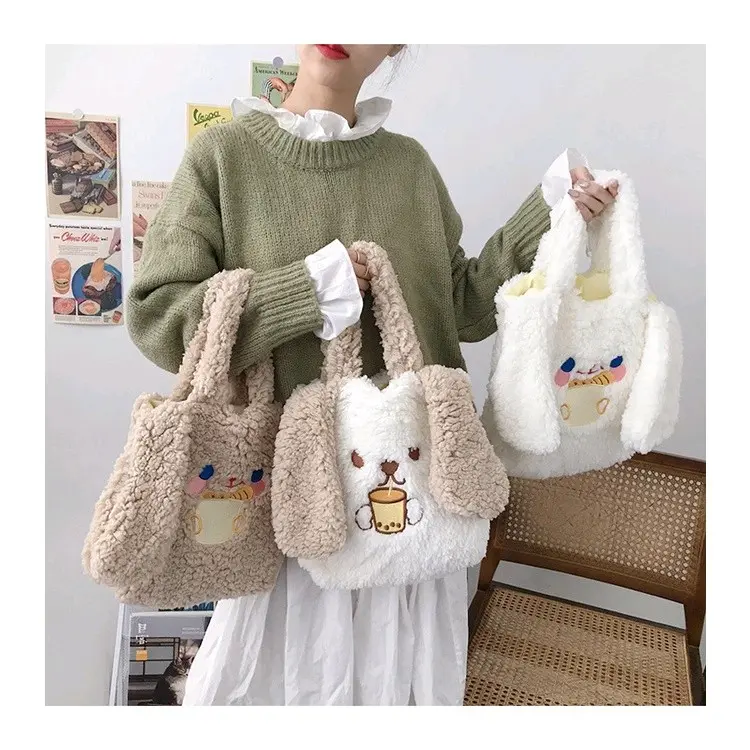 TOTEBAG KELINCI BULU KOREA