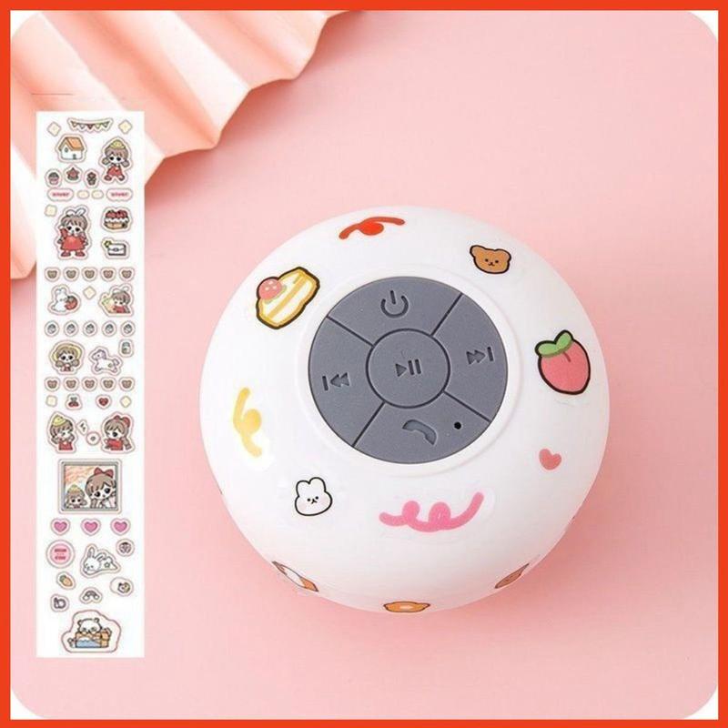 Loa Bluetooth Chống Nước 💖FREESHIP💖 Loa Mini Không Dây Gắn Tường, Nhà Tắm tặng kèm miếng dán Sticker Cute loa bluetooth Kem Củ Loa Nghe Nhạc loa bluetooth