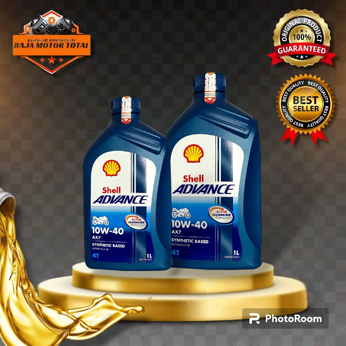 OLI SHELL AX7 10W-40 1L SYNTHETIC BASED ORIGINAL - Shop | Tokopedia