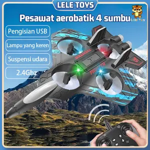 Leletoys 2.4G Stunt Aircraft 360  Rotating Flight Remote Control Aircraft 4 Daya Motor