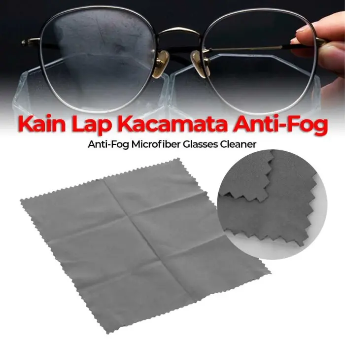 Lap Kacamata Microfiber Cleaning Cloth Glasses Anti Embun 1 -5 Pcs Mix- Gray 1