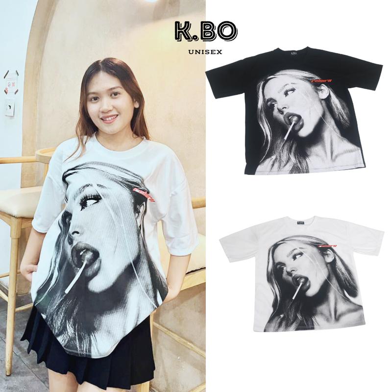 Áo Thun Nam Nữ LOLLIPOP GIRL TEE Unisex Form Rộng Tay Lỡ Phối - Top Áo Thun Cổ Tròn Menswear Women áonuxinh màu đen đễ thương