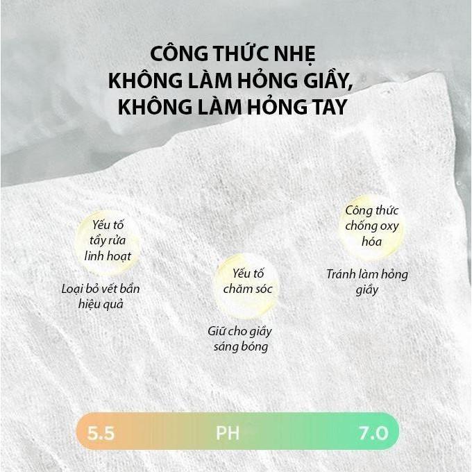 [MUA 5 TẶNG 1] COMBO 5 Bịch Khăn Uớt Lau Giày Shoe Shine Wipes, Lau Đa Năng , Lau Bếp, Lau Giày Dép, Túi Xách ,Ba Lô, Dầu Mỡ...Làm Sạch Mọi Thứ. 9