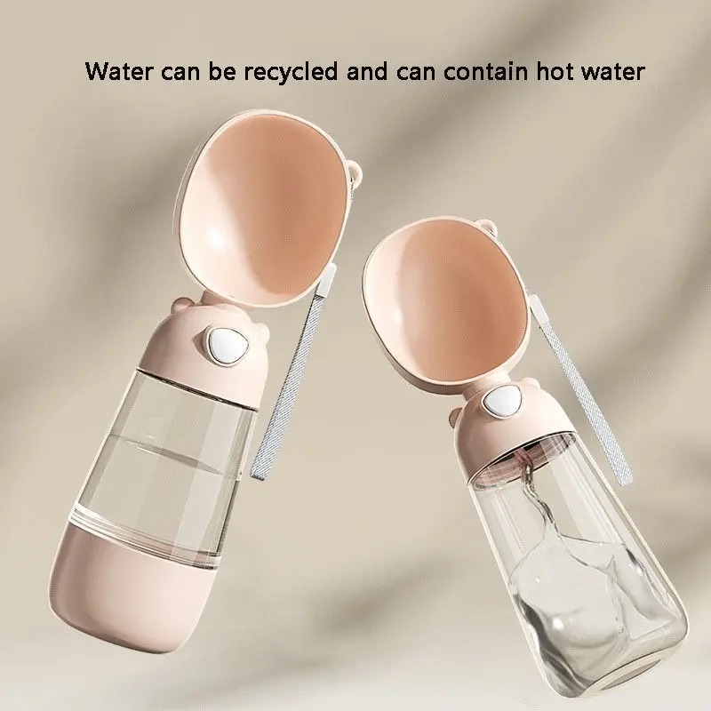 Product Introduction of Pet Water Bottle Portable Pet Accompanying Cup Cat Dog Travel Water Bottle Drinking Food Bowl 2 in 1 16