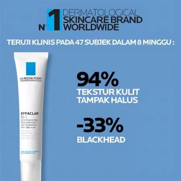 La Roche Posay Effaclar K+ Moisturizer 40ml - Pelembab Wajah Kulit Berminyak/ Mengurangi minyak dan melawan komedo 7