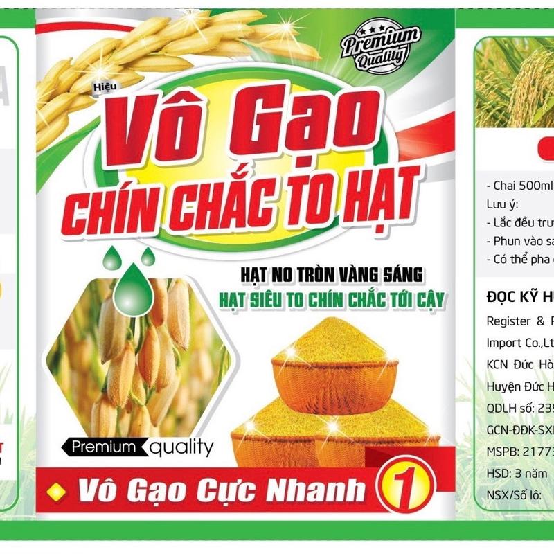Vô gạo chín chắc to hạt ( Argoplus Organic A) phân  bón lp phân bón hữu cơ sử dụng 2 chai/ ha 1