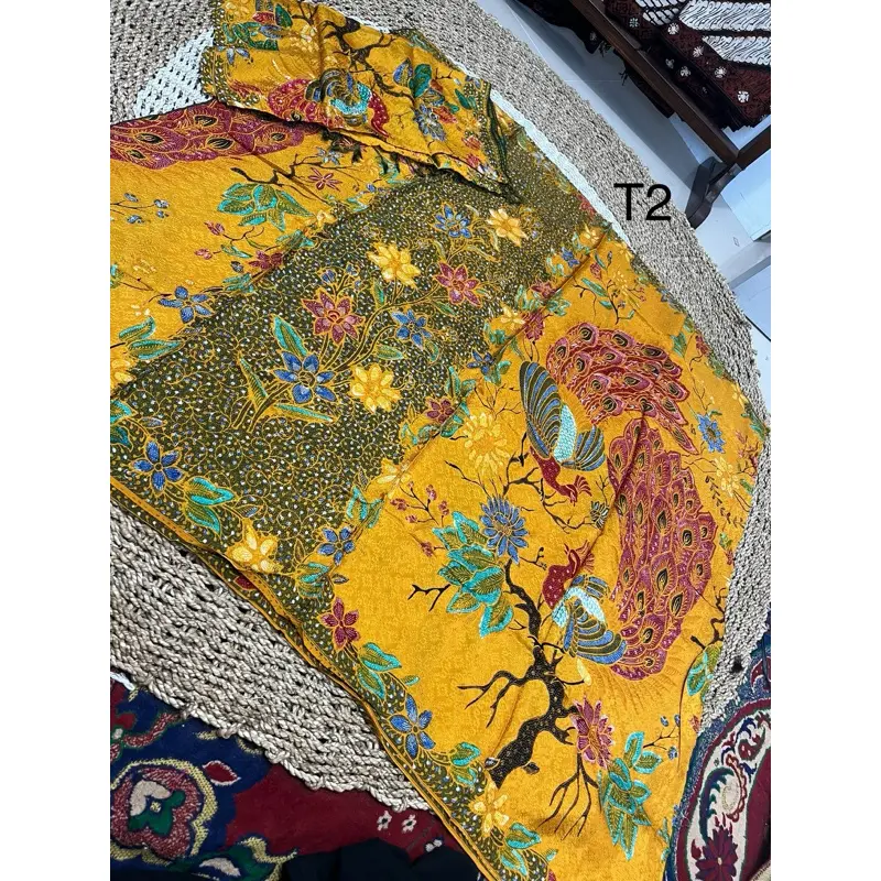 KAMEN BALI SEMI ATBM VISCOSE BARON SEMI TULIS SET SELENDANG MOTIF MERAK ENDEK BALI KAMEN ATBM BUSANA BALI 1