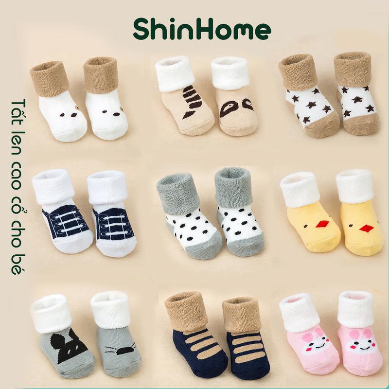 Tất cao cổ cho bé tất trẻ em cao cổ dày dặn cho bé 0-3 tuổi