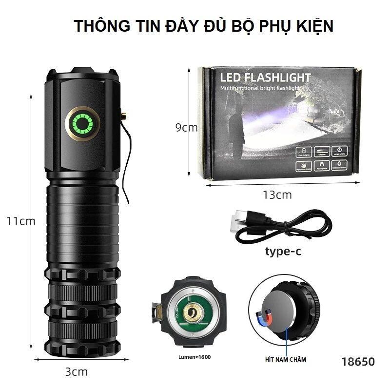 Product Introduction of Đèn pin cầm tay mini X-BALOG 850X siêu nhỏ siêu sáng tỏa chống nước IPX7 độ sáng tối đa 2000 lumen 5