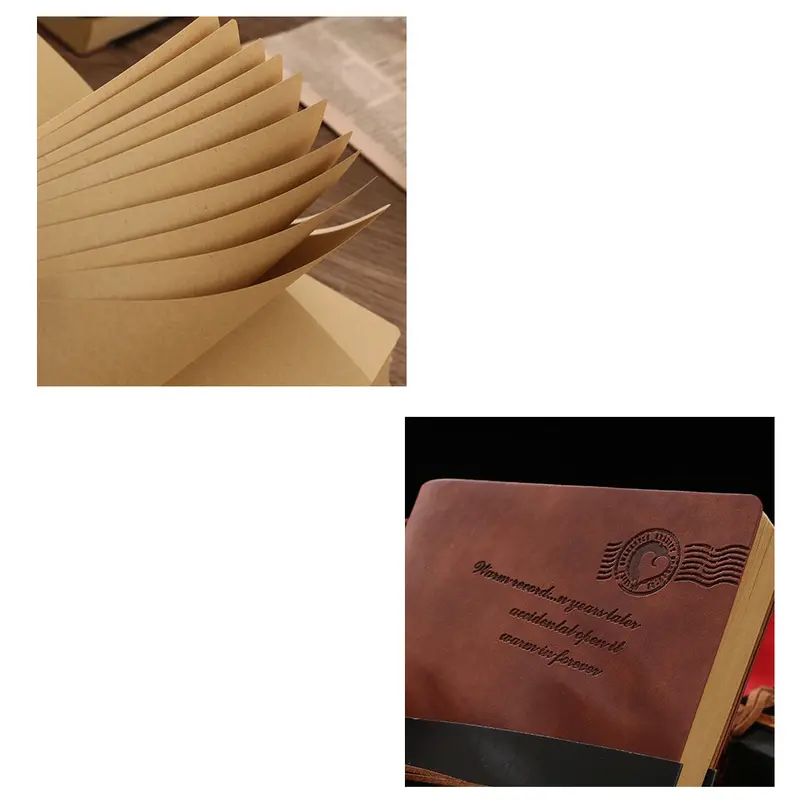 Sổ Tay Bìa Da - Nhật kí Bìa Mềm Phong Cách Vintage Giấy Kraft - Làm bullet journal 8