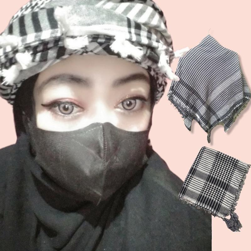 Sorban Hijab Wanita Model Sorban Palestina BahanPoliester Katun Kain Putri 2