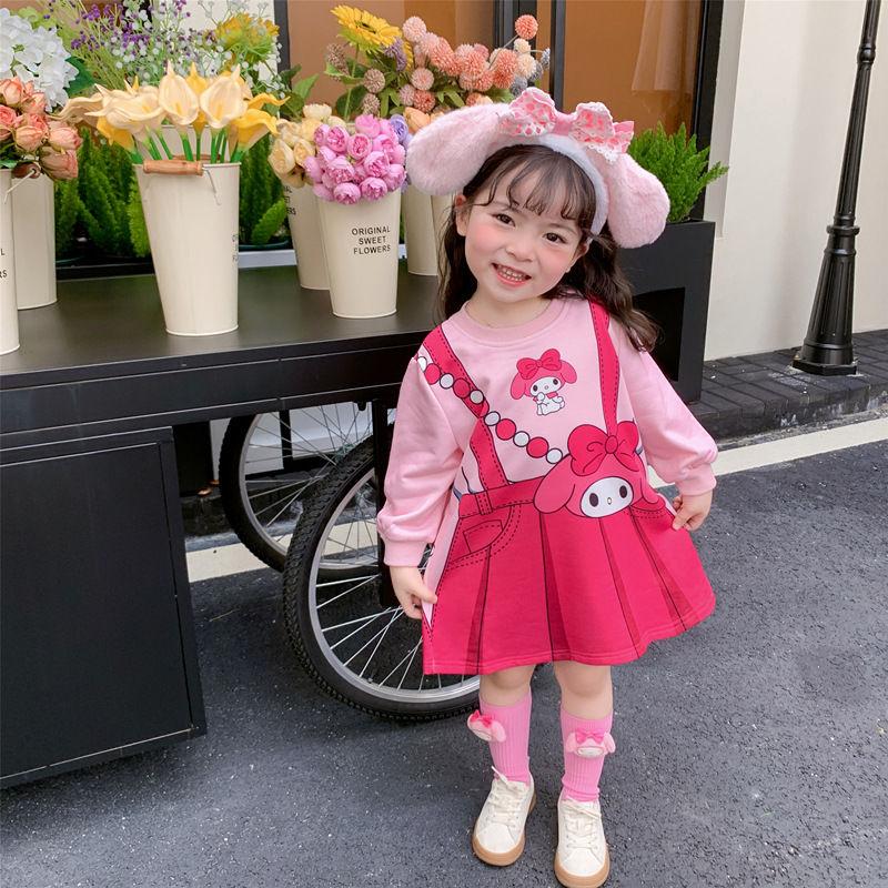 Product Introduction of Váy Len Mơ, Hàng Mới Về Mùa Xuân Và Mùa Thu, Dành Cho Bé Gái, Túi Messenger, Váy Niềng Răng, Thiết Kế Hoạt Hình, Giả Hai Lớp, Dài Tay, Thích Hợp Cho Bé Gái 13