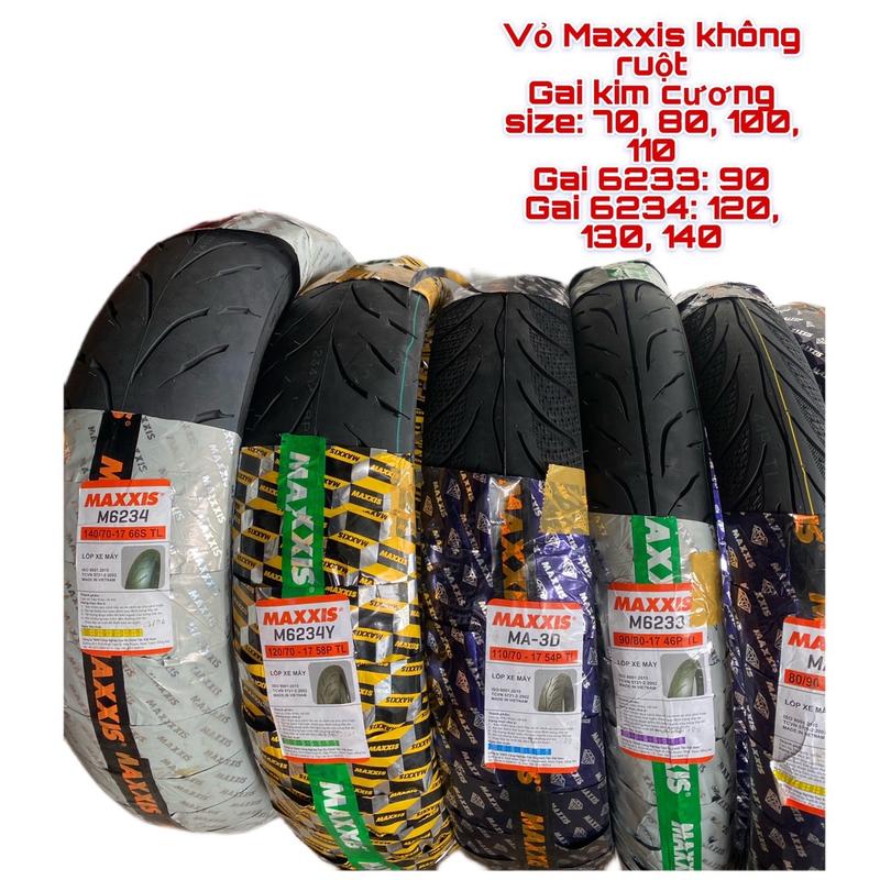 Vỏ lốp MAXXIS KHÔNG RUỘT xe số và xe ga