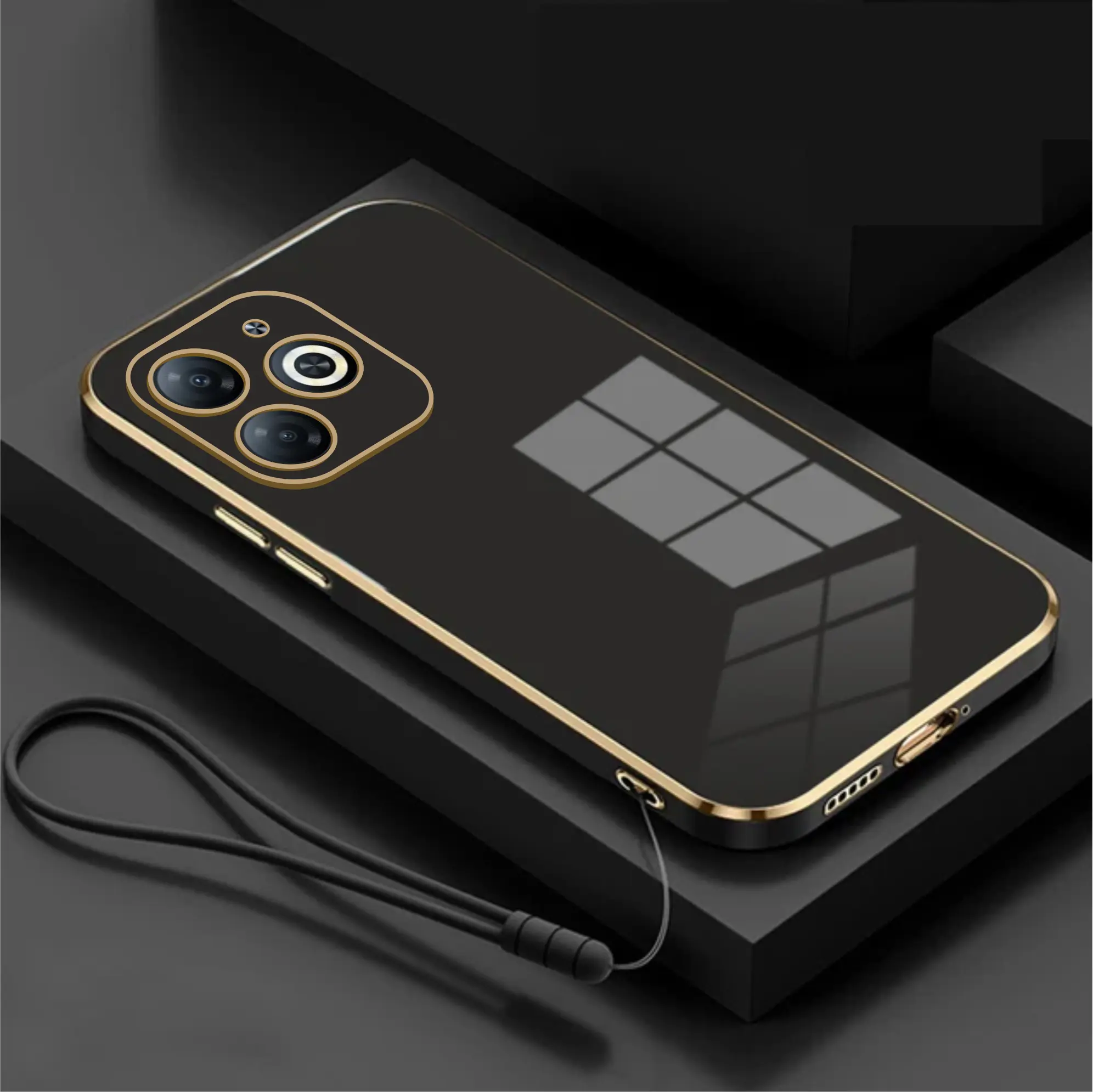 Soft Case Infinix Smart 8 Pro 8 8 HD Casing Luxury Elektro Plating Free Tali Strap