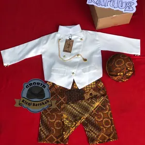 Di JAMIN 100 relpict beskap premium anak sarung celana senada sekar jagad