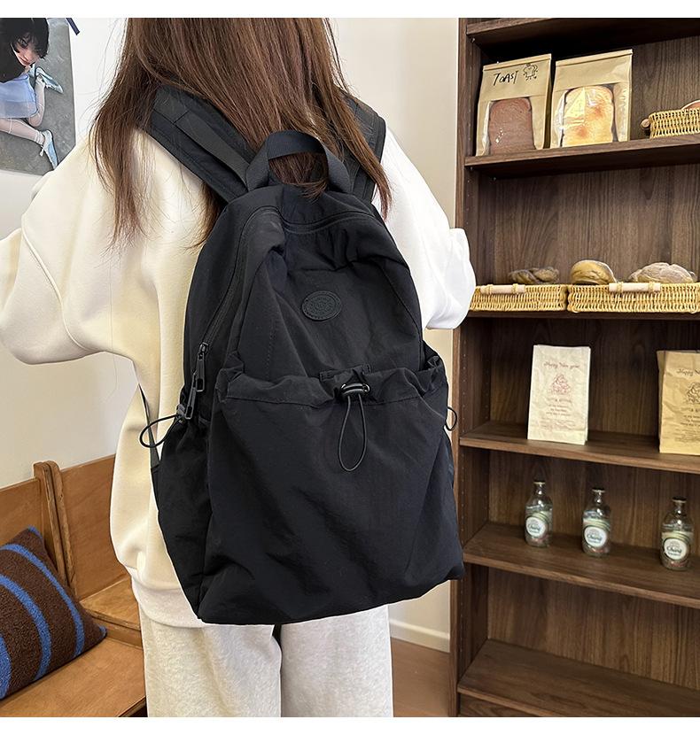 Product Introduction of Backpack, Student Schoolbag, Outdoor Backpack Leisure Simple and Lightweight Early High School Student Schoolbag New Drawstring All-Match Travel Backpack 6