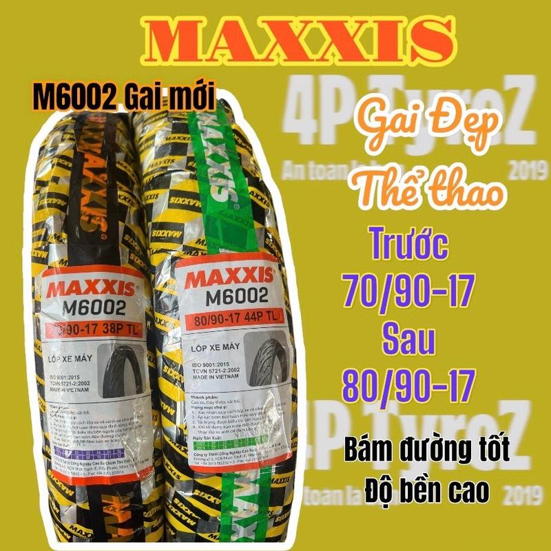 [4PTYREZ] Vỏ MAXXIS 6002 KHÔNG RUỘT size zin Sonic Satria Raider Future Phụ Tùng Cao Su Phụ Kiện Lốp cặp  lốp