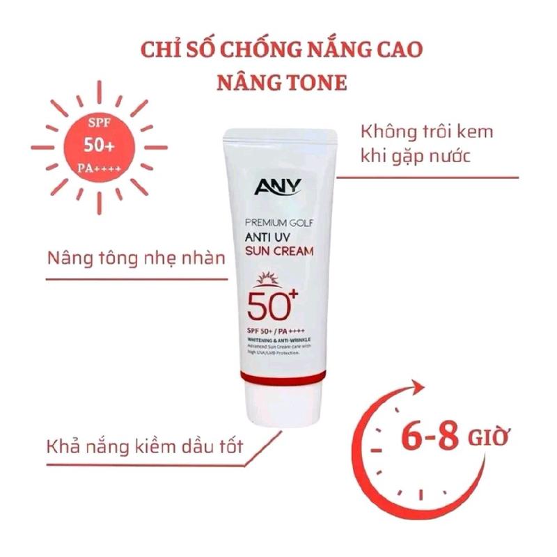 [Mua 1 Tặng 1] Kem Chống Nắng ANY PREMIUM GOLF ANTI UV TONE-UP SPS50+ Nâng Tone Trắng Hồng Không Cần Mekup 6