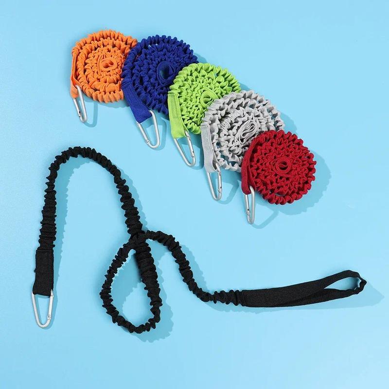 Product Introduction of 1pc Tie Rope with Safety Hook Kayak Paddle Leash Adjustable Elastic for Kayak Paddles Canoe Oar Fish Rod Rowing Boat Accessory 5