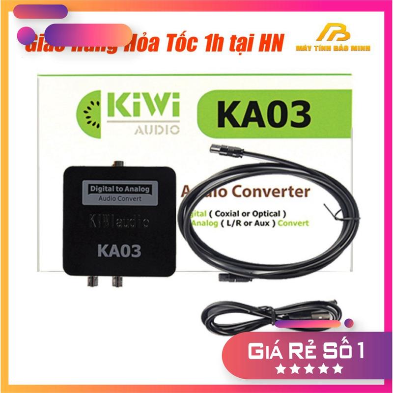 Bộ chuyển quang âm thanh TV 4K quang optical sang audio AV ra amply + Cáp optical Kiwi KA03 - Hàng Chính Hãng Loại UK Nhựa Phụ Kiện