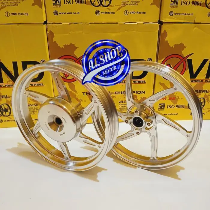 VELG RACING VND SIX STAR V2 HONDA VARIO 125 VARIO 150 110 BEAT SCOOPY Cakram Mesin - CHROME, VARIO 125/150