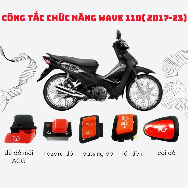 Công Tắc Đèn Xe wave anpha 110 ( wave 2017-2023) Đỏ Kiểu Thái Xi Nhan